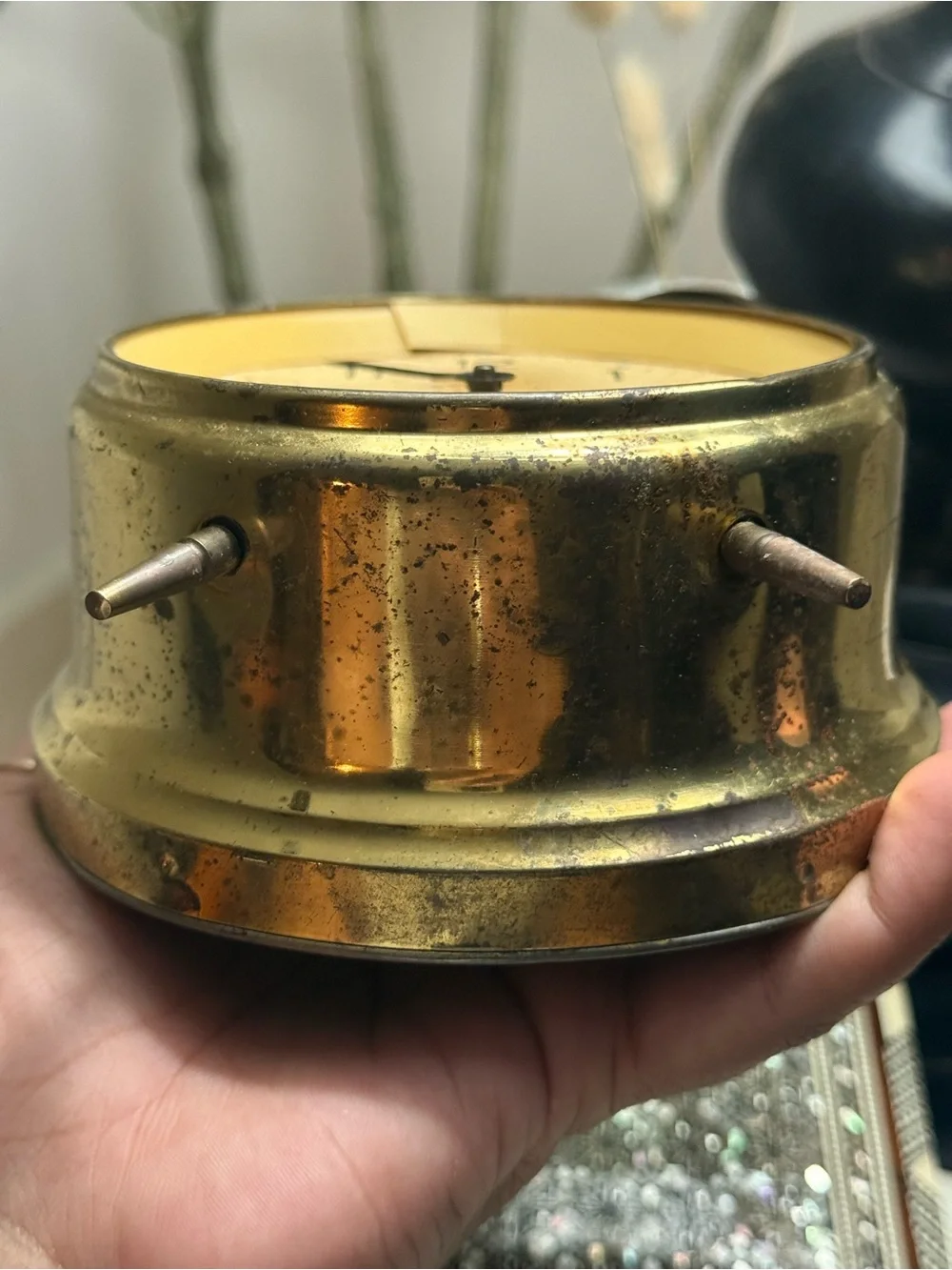 VTG German Bradley Brass Tone Alarm Clock